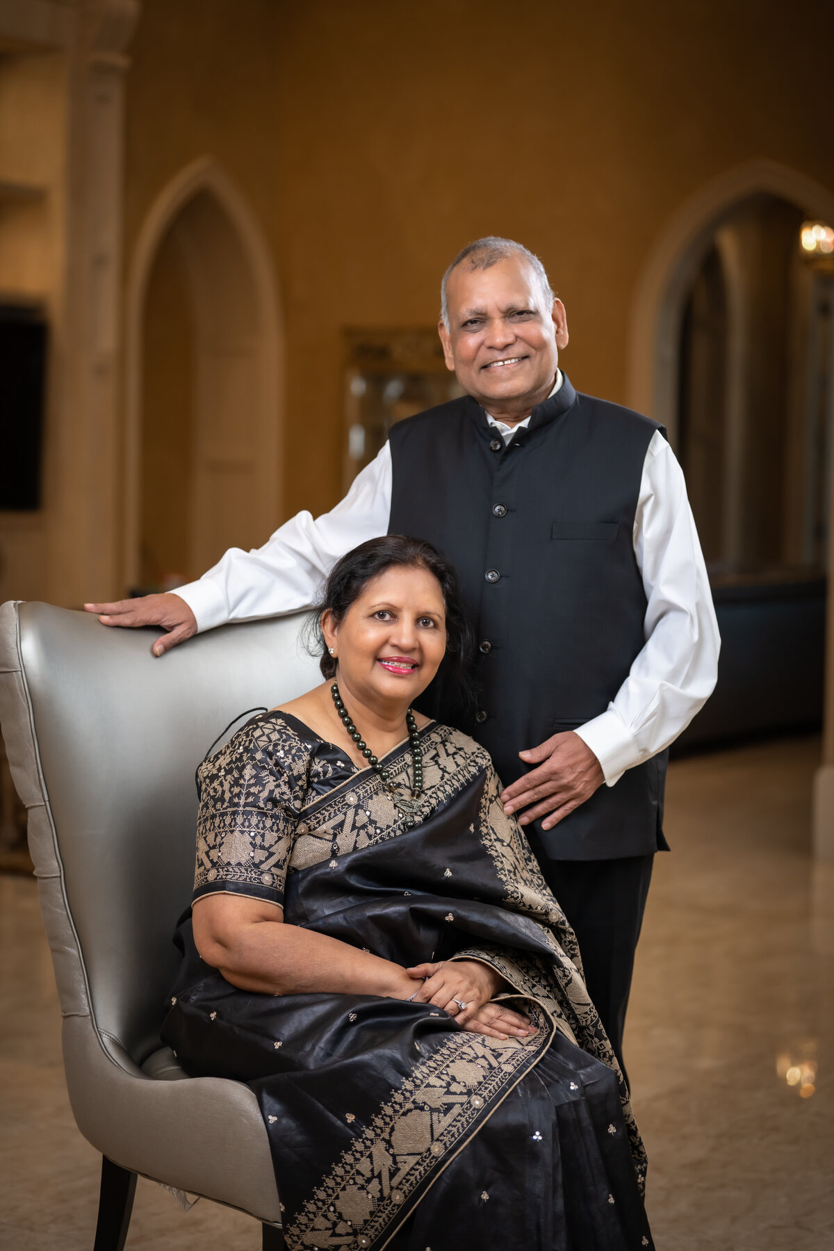 Brij and Sunita Agrawal portrait