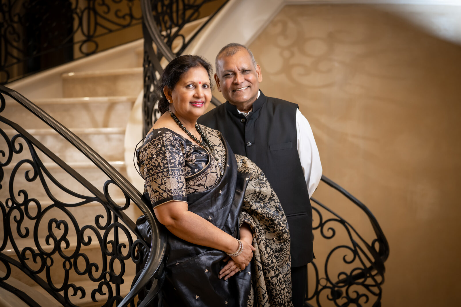 Brij and Sunita Agrawal photographed for St. Luke's Foundation recognition materials